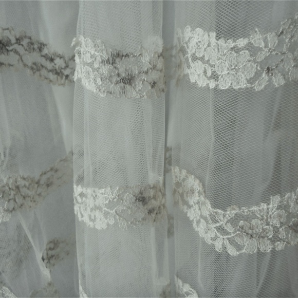 Satin & Tulle Dress 1940's Powder Green Ball Gown - Picture 4 of 8